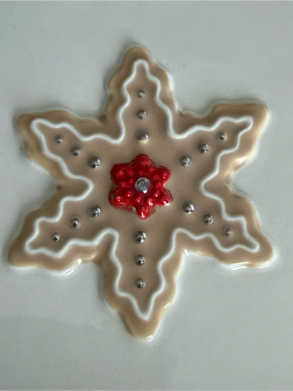 Hallmark Christmas Snowflake Cookie Platter Recipe Plate 7” Ceramic Holiday